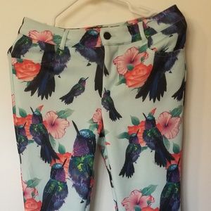 Habte hummingbird print skinny jeans